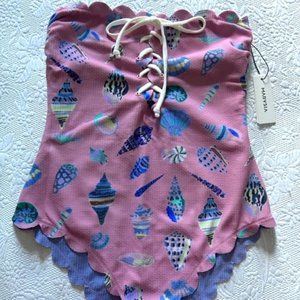 Marysia One-Piece Chesapeake Tie Maillot in Dawn Shell